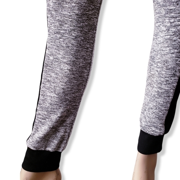 Freeloader Gray Marled Long Sweatpant Joggers W/ Black Contrast Side Stripes - Picture 5 of 8